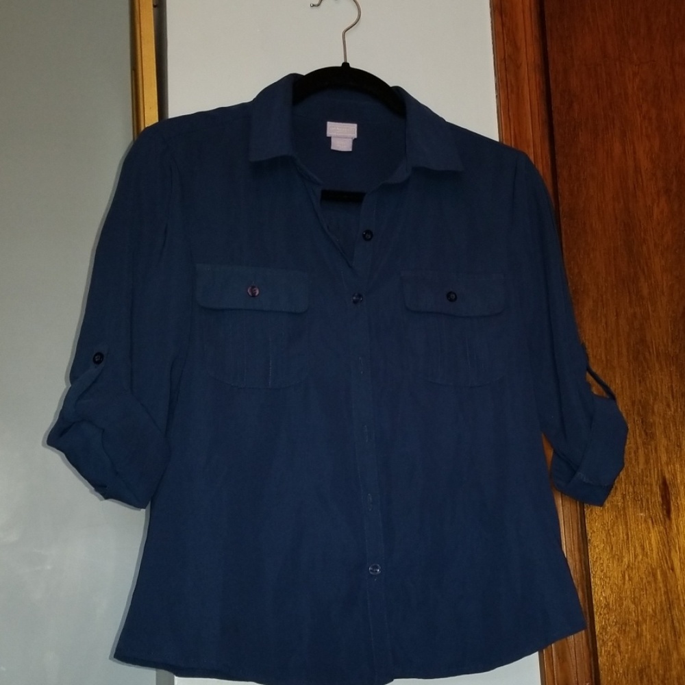 Laura Scott Navy blouse